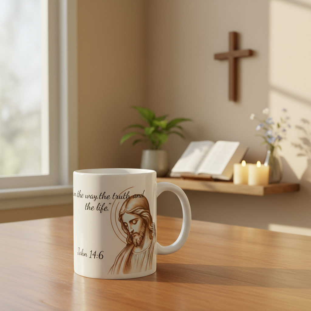 Faith Inspired Ceramic Mug -John 14:6 - Looking for Grace
