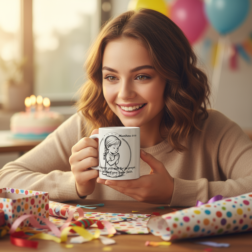 Faith-Inspiring Ceramic Prayer Mug, - Looking for Grace