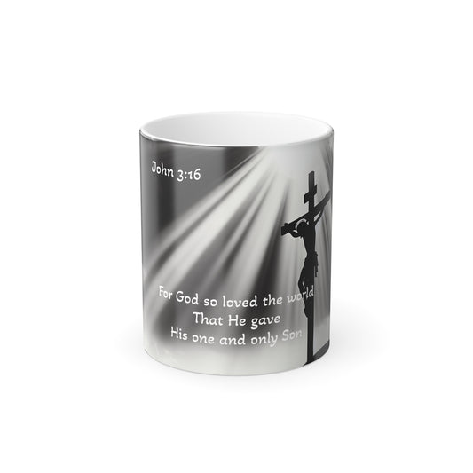 "For God so loved this world.."-Color Morphing Mug - Looking for Grace